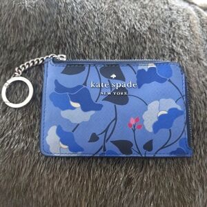 Kade Spade Blue Foral Cardholder